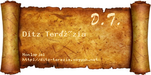 Ditz Terézia névjegykártya