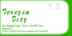 terezia ditz business card